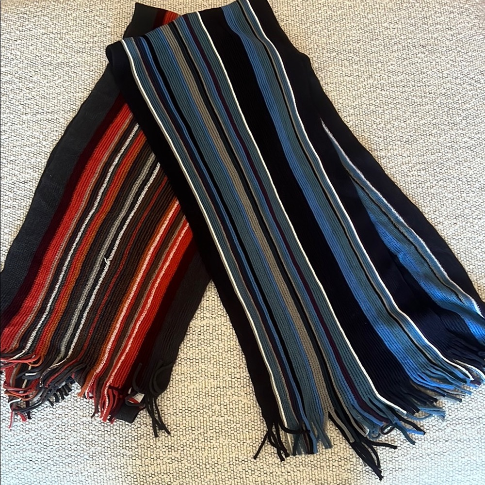 Striped Multicolor Scarves - Lot of 2
